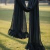 Frill Design Crinkle Chiffon Dupatta