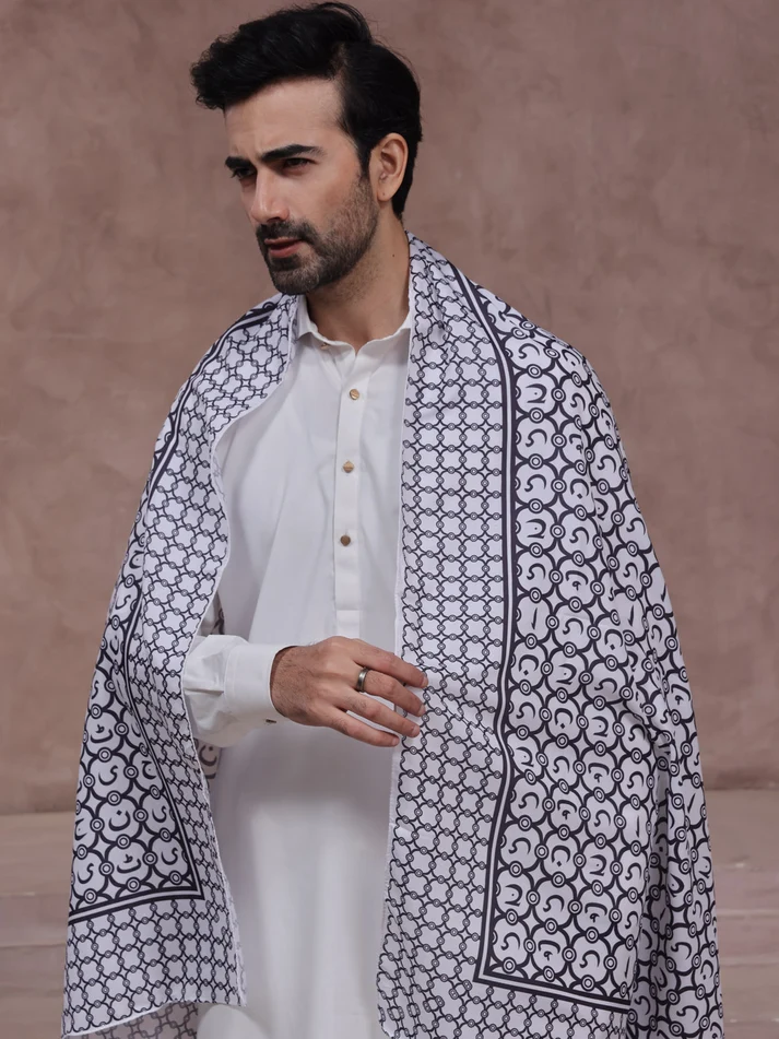 Jaan e Huroof Stole White-Men