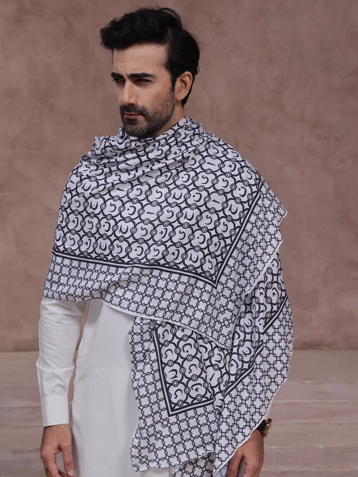 Jaan e Huroof Stole White-Men - Image 2