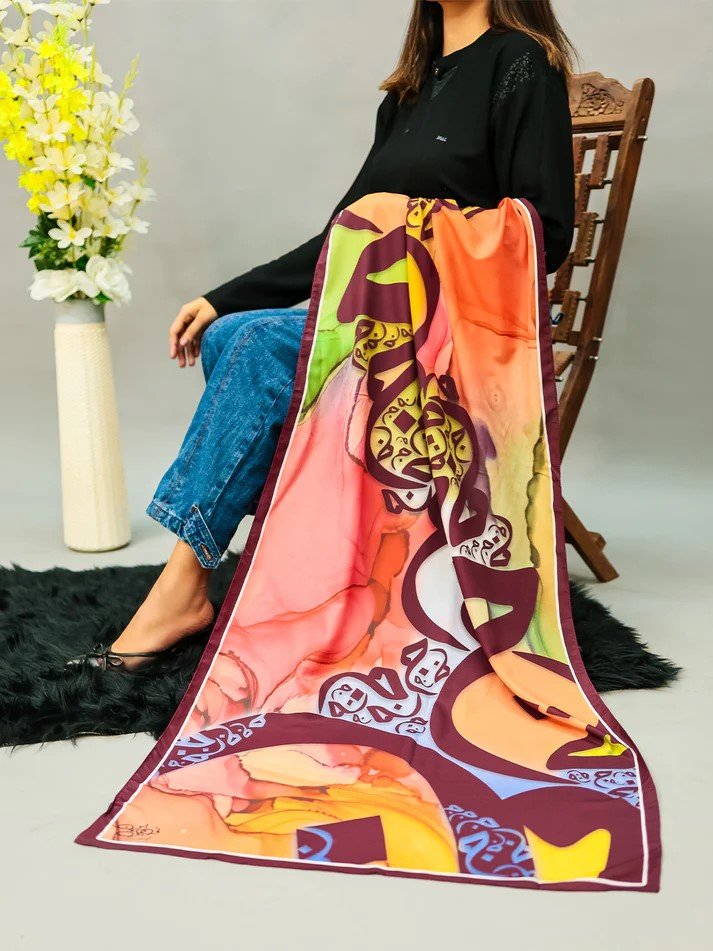 Jeem Printed Stole - Roop Mahal - Image 3