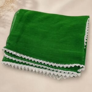 14 August Chiffon Lace Dupatta - Roop Mahal